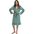 thumbnail image 2 of Harry Potter Juniors' Slytherin Striped Hooded Plush Fleece Robe (SM), 2 of 4