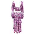 thumbnail image 3 of TJAZFJPA Robe Grande Taille Blanche Femme Maxi Robe Longue Vacances Florale Boho Paisley Imprimé Découpé Été Chinois T-Shirt Robe Femme, 3 of 7