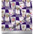 thumbnail image 1 of Soimoi Cotton Duck Fabric Leaves & Flower Floral Print Sewing Fabric Yard 56 Inch Wide, 1 of 3