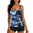thumbnail image 2 of EGNMCR Swimsuit Women Two Piece Bathing Suits Floral Print Tank Tops With Boyshorts Tummy Control Swimming Suits,, 2 of 6