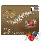 Lindt LINDOR Assorted Milk and Dark Chocolate Truffles, 156-Gram Box