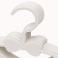 thumbnail image 4 of CUITING 10 Pack Colour Plastic Baby Hangers  Extendable Hangers  Children Coat Hangers with Stackable Hooks  Non-Slip Toddler Hangers for Kids Children Clothes Dresses (White), 4 of 5
