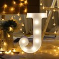 thumbnail image 1 of Wood Board Alphabet Led Letter Lights Light Up White Plastic Letters Standing Hanging J, 1 of 3