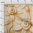 thumbnail image 2 of oneOone Velvet Light Yellow Fabric Florals Sewing Material Print Fabric By The Yard 58 Inch Wide, 2 of 4