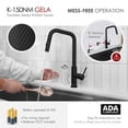 thumbnail image 4 of Stylish Single Handle Matte Black Pull Down Touchless Kitchen Faucet K-150NM, 4 of 13