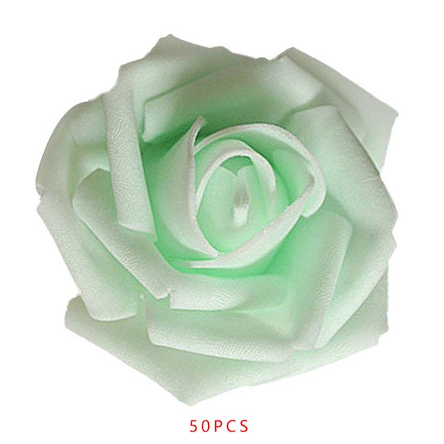 Braveheart 50pcs Artificial Bionic Flowers PE Foam Fake Lifelike Roses Wedding Egagement Decorations