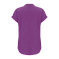 thumbnail image 5 of T-Shirts Femmes Plus Mode Décontractée Col en V Boutonné Manches Courtes avec Poches - Hontri, 5 of 5