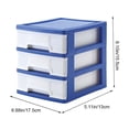 thumbnail image 2 of Plastic Storage Bins,Desk with Drawers Cabinet Drawer Storage Plastic Drawer Office Desk Desktop Storage Drawer Organizer Drawer Organizer Office Desk Plastic Storage Rack with Drawers, 2 of 7