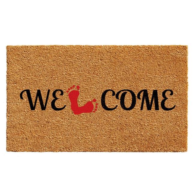 Calloway Mills 102581729 Paillasson Rectangulaire 17 x 29 Po - Naturel, Noir & Rouge