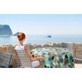 thumbnail image 2 of Vargottam Indoor/OutdoorRoundTablecloth 58 InchRoundTablecloth Waterproof PatioTableCloths- Spring/SummerTableCovers for Backyard CircularTable/BBQs/Picnic -Aquamarine2, 2 of 8