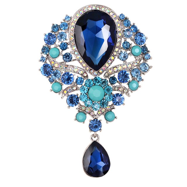 Heliisoer European And American Luxury Banquet Jewelry Drop Brooch