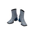 thumbnail image 3 of Woobling Bottes Cheville Confort pour Femmes Bureau Respirantes à Fermeture Éclair Bottillons Habillés Bleu 6.5, 3 of 9