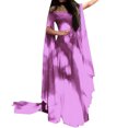 thumbnail image 1 of Yuyuzo Robe Maxi Médiévale pour Femmes Grande Taille Renaissance Vintage à Manches Évasées à Encolure Dégagée Robe de Couleur Unie, 1 of 5