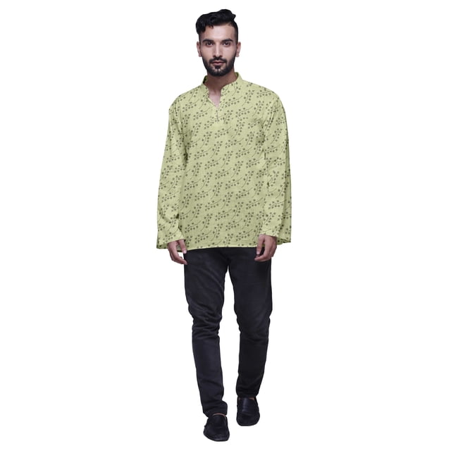 Atasi Cotton Ethnic Short Kurta For Boys Printed Party Wear Kurta For Men