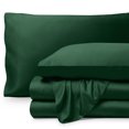 thumbnail image 1 of Bare Home Bamboo Sheet Set - Made from Rayon Fibers - Deep Pockets - 4 Piece - Queen, Forest Green, 1 of 7