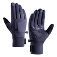 thumbnail image 2 of Men's Winter Thermal Gloves with Touchscreen Compatibility, Windproof Warm No Slip Grip for Outdoor Riding, Cycling, Skiing, Hiking, Work, and Cold Weather Activities Blue M, 2 of 3