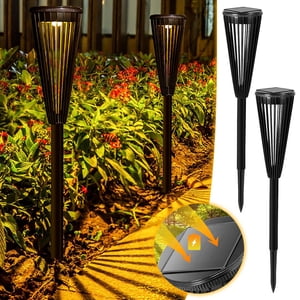 Suncoda Lantern Lumière, 2Pcsolar Lumières extérieures LED Éclairage Solar Powered Outdoor Lights Solar Garden Lights for Walkway Patio Yard