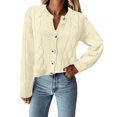 thumbnail image 1 of Pulls à Manches Longues et Manches Longues avec Poches en Tricot Crop Cardigans, 1 of 6