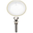 thumbnail image 1 of 19.5-in. W CUPC Oval Bathroom Undermount Sink Set In White - Brushed Nickel Hardware - Overflow Drain Incl. AI-24842, 1 of 6