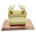 thumbnail image 1 of Miniature Metal Ark of The Covenant Replica, Israel Religious Home Decoration Shelf Display Craft Piece, 1 of 1