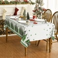 thumbnail image 5 of Christmas Tablecloth 60×84 Inch Rectangular, Trees Snow Green Washable Table Cover for Party Picnic Dinner Decor, 5 of 5