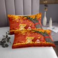 thumbnail image 3 of Little Cat Bedspread Set Fall Leaves Quilt Set Queen,Maple Tree Coverlet Set Autumn Plant Leaf Quilted,Cartoon Pet Animal Kitten Cute Room Decor, 3 of 5