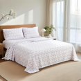 thumbnail image 4 of King Size Bed Sheets Piece Floral Pattern Sheets King Deep Pocket Sheet Grey Lotus, 4 of 7