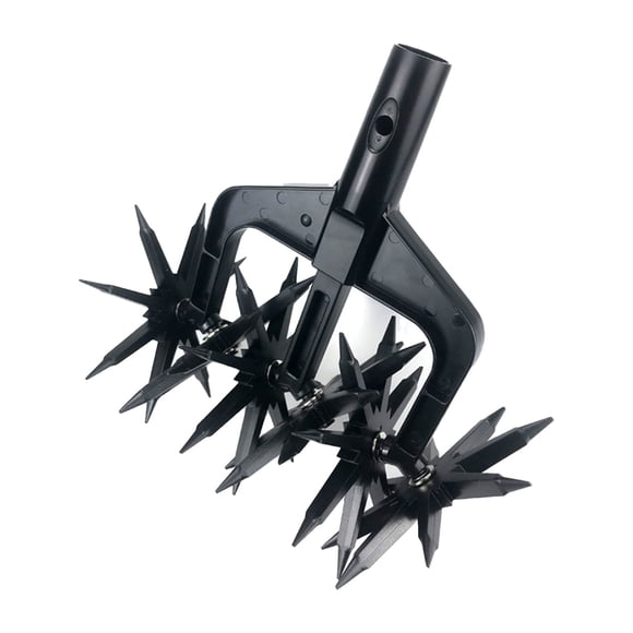 Rewenti Clearance Gardening Rotary Tiller, Manual Cultivator, Hand-Held Garden Cultivator with Detachable Tines, Reseeding Grass Or Terra Mixing(without Pole)