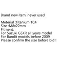 thumbnail image 5 of 1 Pce Titanium / Ti M8 x 22 mm Compatible avec Boulon de Disque de Frein Suzuki, 5 of 5