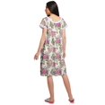 thumbnail image 4 of Moomaya Short Sleeve Nightdress For Ladies Printed Button Placket Nightwear, 4 of 4