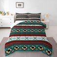 thumbnail image 2 of Erosebridal Aztec Bedding Full Comforter Set for Adult, Rustic Bear Down Comforter, Geometric Stripe Decor, 3pcs, 2 of 7
