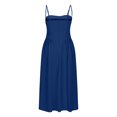 thumbnail image 5 of Gspmoly Robes Grande Taille pour Femmes aux Formes, Mode Femme Couleur Unie Style Dopamine Bretelle d'Épaule Bretelles Ajustables Robe à Poches Robe à Bretelles Col Rond Robes de Vacances pour Femmes jusqu'à 70 % de Rabais, 5 of 5
