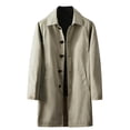thumbnail image 2 of Veste Coupe-Vent Décontractée pour Homme, Unie, Mi-Longue, à Boutons, pour le Printemps, 2 of 3
