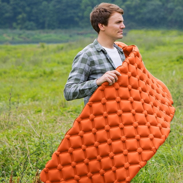EGNMCR Camping Inflatable Sleeping Mats Outdoor TPU Foot Padded Inflatable Beach Mat, Mois&ture-proof Picnic Mat sleeping mats