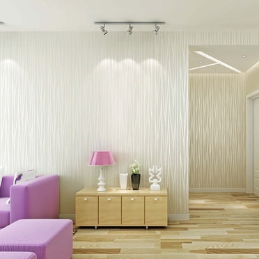EGNMCR 53x1000cm Modern Non-Woven Wallpaper Roll Glitter Stripe Textured Flocking Striped Wallcoverings For Bedroom Living Room wallpaper wallpaper