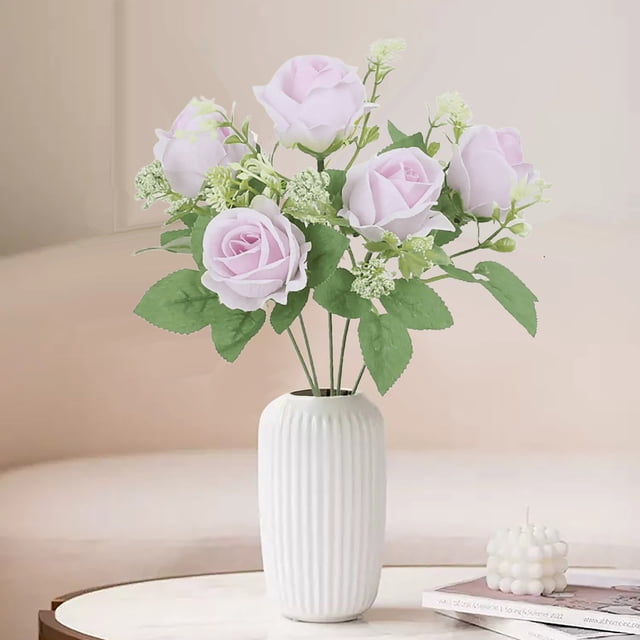 Vaidha Simulated Bouquet Of Home Decoration Flowers Simulated Rose Bouquet Of Small Handlebars Of Roses