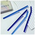 thumbnail image 5 of Straight Bend Glass Straws Set Lightweight Smooth Edge Straws for Tea Coffee Shop Dorm Homes, 5 of 5