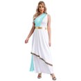 thumbnail image 2 of Aislor Robe de Danse de Louange pour Femmes Sans Manches Maxi Robe Superpositions en Mousseline Costume de Culte d'Église Tunique Cultivée Bleu Pâle TG, 2 of 7