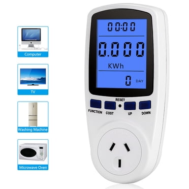 HURRISE Moniteur d'Utilisation d'Électricité Prise de Compteur de Puissance, Compteur d'Utilisation d'Énergie Watts Volts Ampères KWH Analyseur de Consommation