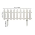 thumbnail image 3 of White Plastic Garden Fence Edging for Lawns and Flowerbeds, Modular Picket Fence Design for Plant Borders, Weather-Resistant Material for Yard Landscaping, 3 of 6