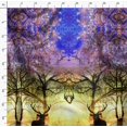 thumbnail image 4 of Soimoi Silk Fabric Deer Panel Printed Fabric 1 Yard 42 Inch Wide, 4 of 5