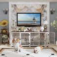 thumbnail image 1 of Wisfor Cage/chenil pour Chien Robuste Blanc de 36 Pouces, Meuble Télé, Table d'Appoint en Bois, Meuble, 1 of 5