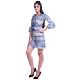 thumbnail image 3 of Moomaya Robe Courte Imprimée pour Femmes, Manches Évasées, Coupe Droite, Robes pour Femmes, Vêtements d'Été Décontractés, 3 of 6