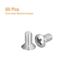 thumbnail image 3 of Unique Bargains Vis de Machine à Tête Ovale M5x10mm, Lot de 50 Vis à Tête Fraisée Légèrement Relevée en Acier Inoxydable 304, 3 of 5