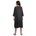 thumbnail image 4 of Moomaya Robe de Nuit Longue Jusqu'au Genou à Patte de Boutonnage pour Femmes, Imprimée, 4 of 6