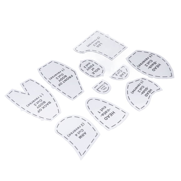 Motifs d'Ourson en Mémoire pour la Couture, Ensemble de Règle et de Modèle d'Ourson en Acrylique avec Instructions Détaillées, Motifs de Couture pour Débutants, Modèles de Courtepointe d'Ourson