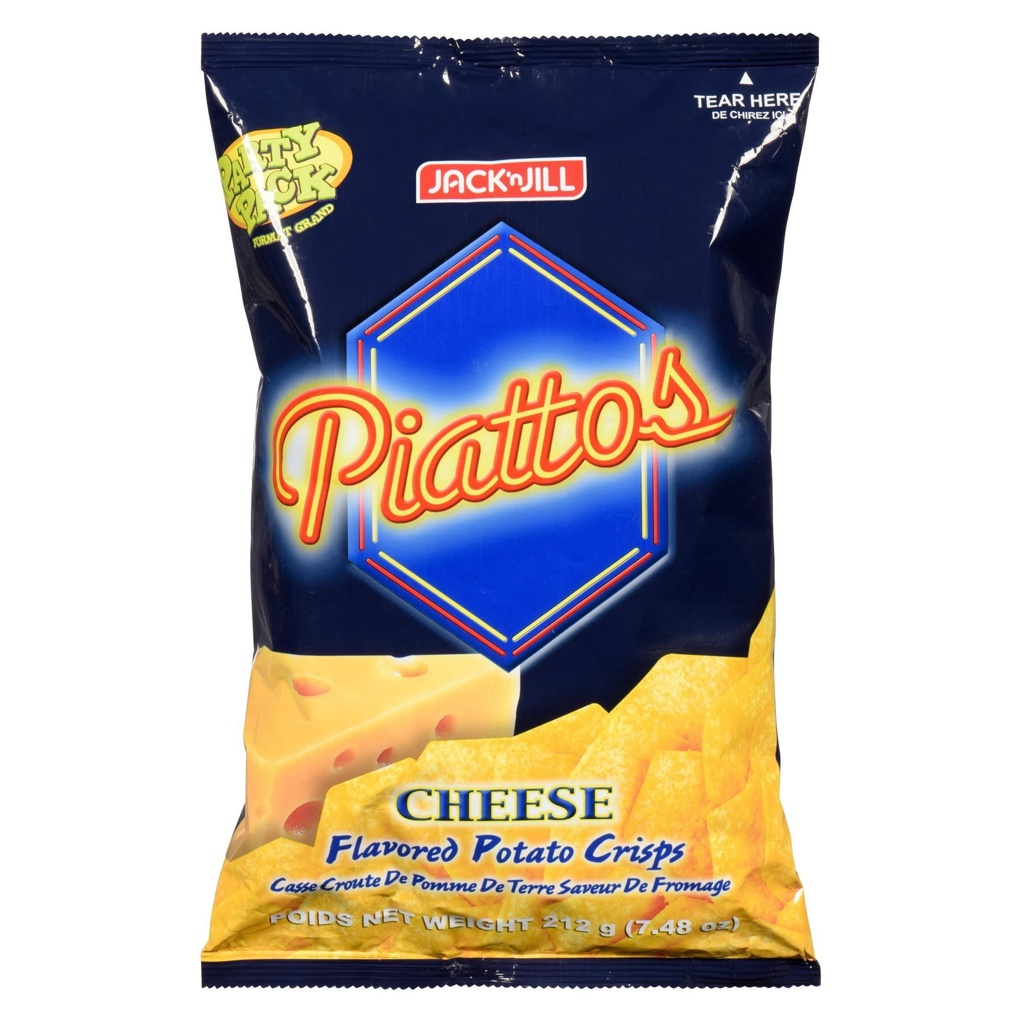 Jack 'n Jill Piattos Cheese Flavored Potato Crisp Party Pack 212g