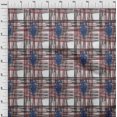 thumbnail image 3 of oneOone Cotton Silk Fabric Swirl & Check Ikat Printed Craft Fabric BTY 42 Inch Wide, 3 of 4