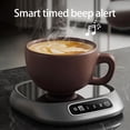 thumbnail image 4 of 1-pack, wireless coffee cup warmer with adjustable temperature settings, rechargeable portable beverage heating pad, suitable for home and office, can heat milk and tea.,White, 4 of 4