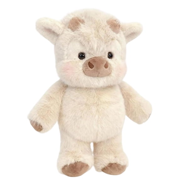 Amzcrzy Plush Toy Adorable and Furry Highlands Cattle Soft Toy Adorable Highlands Cow Plushs Toy Soft Stuffed Animals Running Cow Plushs for Stress Relief Emotional Home Decor Room Decor